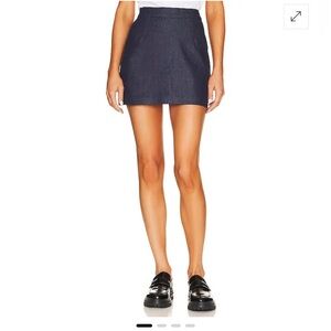 WEWOREWHAT Mini denim navy blue skirt